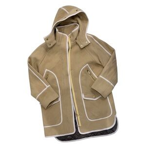 K1. NWT J.Crew Nello Gori Summit Italian Wool Stadium Cloth Coat in Yellow Haze